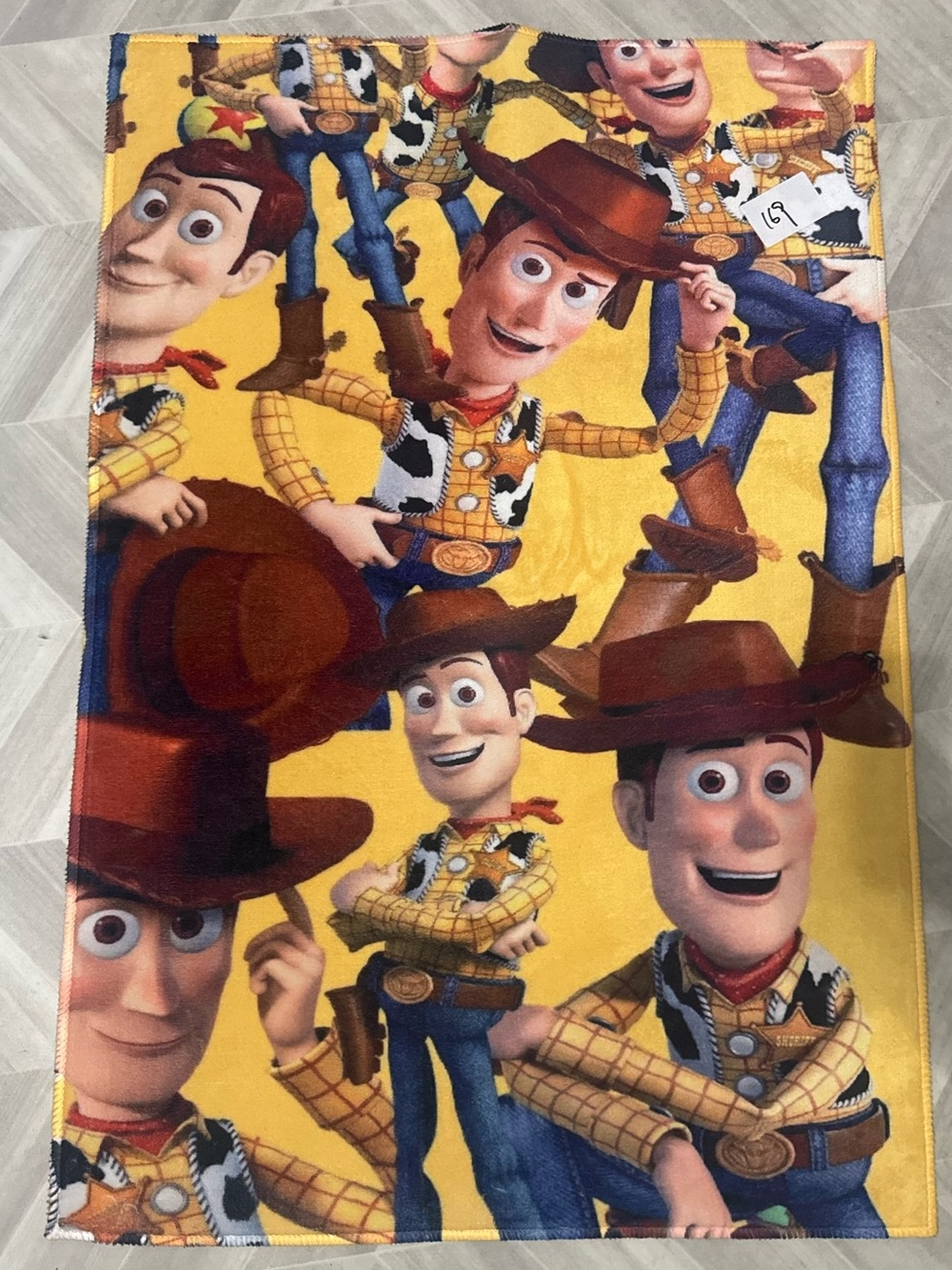 Toy Story Woody Plush Graphic Rug/Wall Decor - Yellow Cowboy Print 35x24